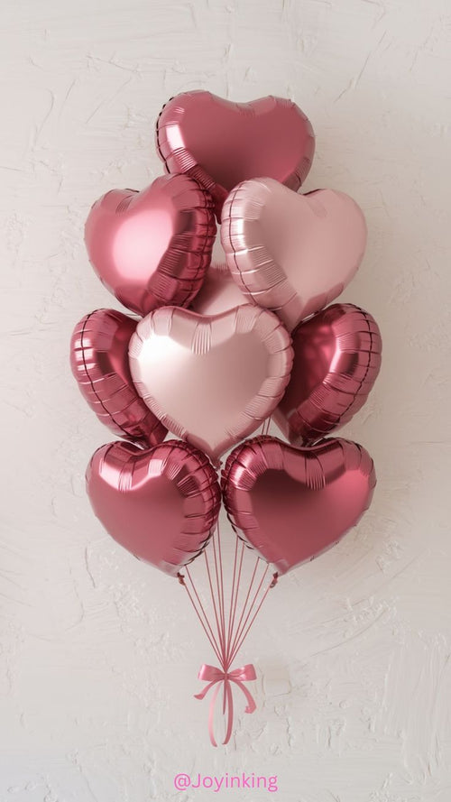 10 QTY Heart Shaped Balloons